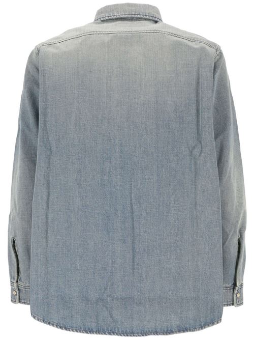 Camicia denim di cotone azzurro Saint Laurent | 604792Y18UA4176